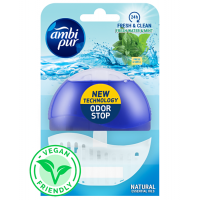 Подвесной блок для туалета Ambi Pur Odor Stop 5в1 Свежая вода и мята, 55 г